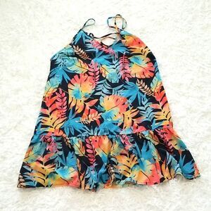 Sunset Sleeveless Floral Top Sz Small